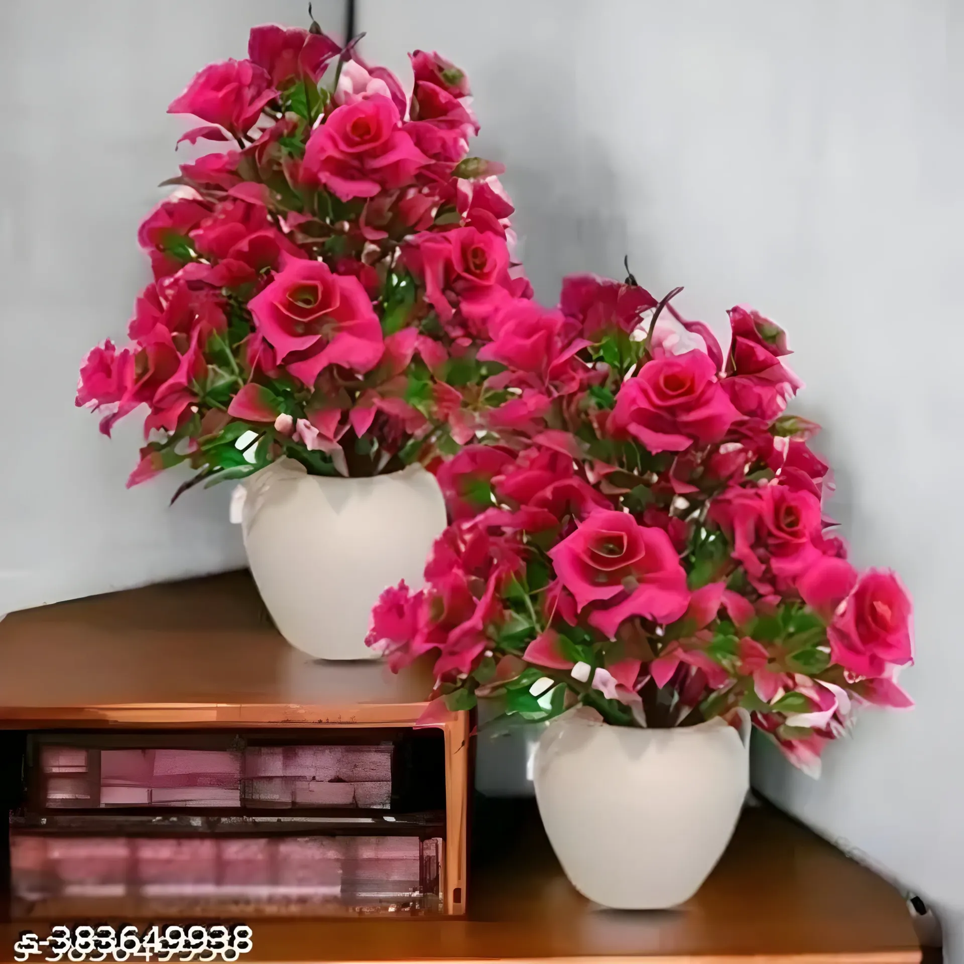 Bonsai artificial Rose Plant pack Of 2