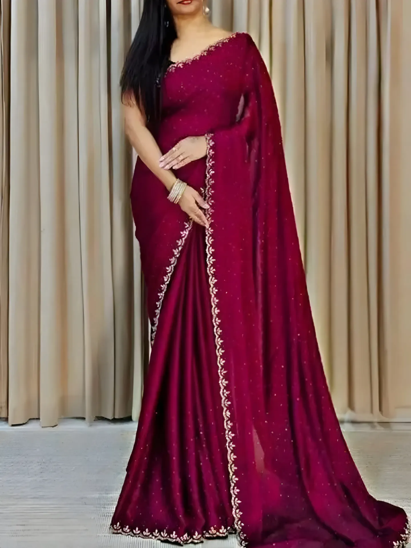 Dwarka Red Primium Saree